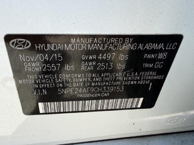 2016 Hyundai SONATA SE