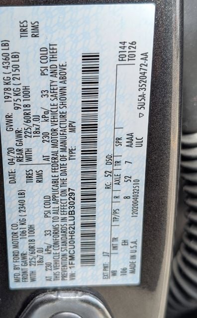 2020 Ford Escape SEL