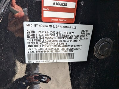 2018 Honda Pilot Touring