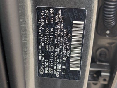 2026 Hyundai ELANTRA Limited