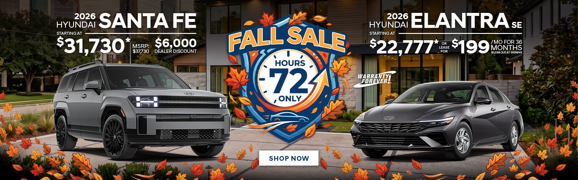 Fall Sale 72 Hours Only